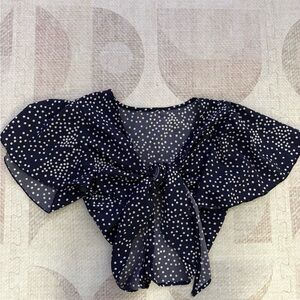 Polka Dot Chiffon Blouse